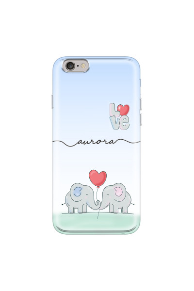APPLE - iPhone 6S Plus - Soft Clear Case - Elephants in Love