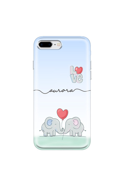 APPLE - iPhone 8 Plus - Soft Clear Case - Elephants in Love
