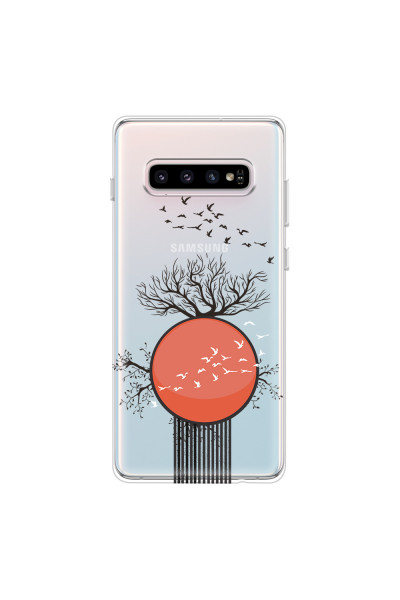 SAMSUNG - Galaxy S10 - Soft Clear Case - Bird Flight