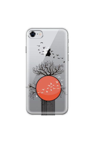 APPLE - iPhone 8 - Soft Clear Case - Bird Flight