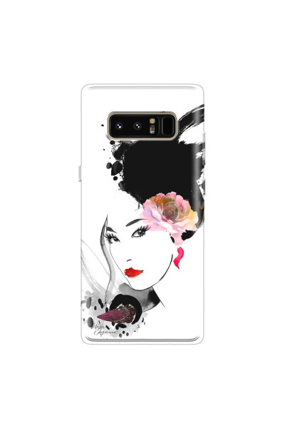 SAMSUNG - Galaxy Note 8 - Soft Clear Case - Black Beauty