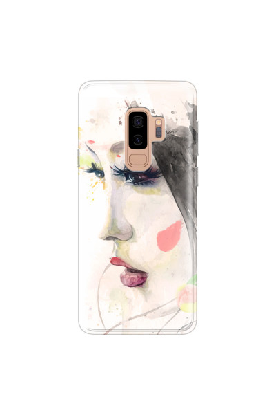 SAMSUNG - Galaxy S9 Plus 2018 - Soft Clear Case - Face of a Beauty