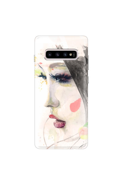 SAMSUNG - Galaxy S10 - Soft Clear Case - Face of a Beauty