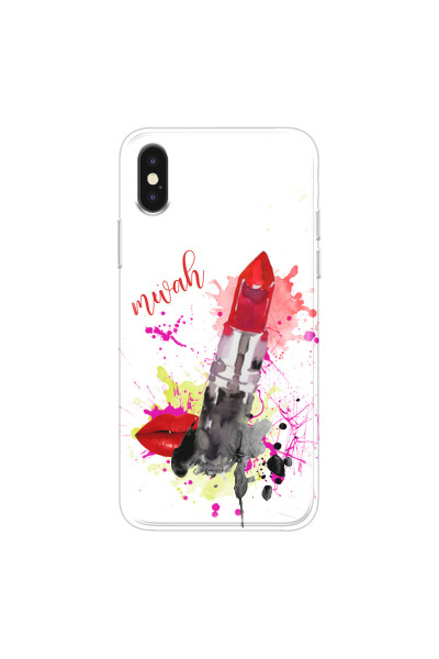 APPLE - iPhone XS Max - Soft Clear Case - Lipstick