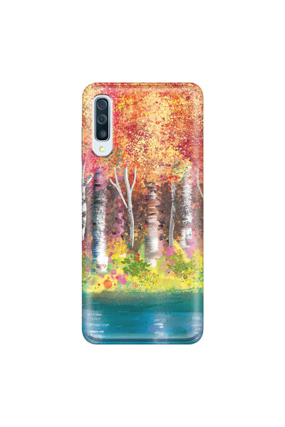 SAMSUNG - Galaxy A50 - Soft Clear Case - Calm Birch Trees