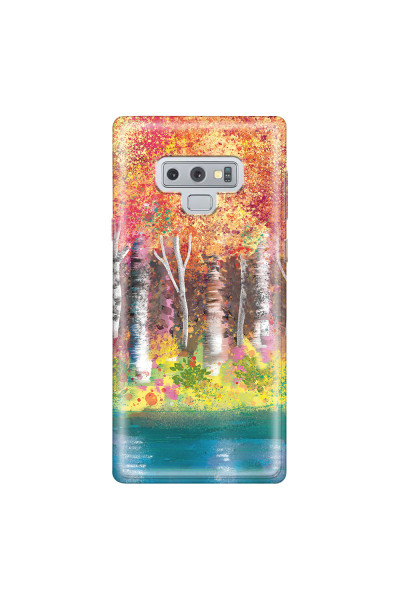SAMSUNG - Galaxy Note 9 - Soft Clear Case - Calm Birch Trees
