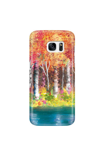 SAMSUNG - Galaxy S7 Edge - 3D Snap Case - Calm Birch Trees