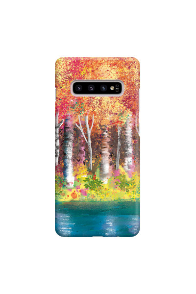 SAMSUNG - Galaxy S10 Plus - 3D Snap Case - Calm Birch Trees