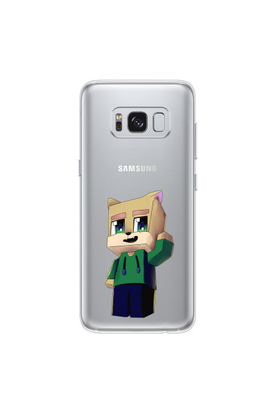 SAMSUNG - Galaxy S8 Plus - Soft Clear Case - Clear Fox Player