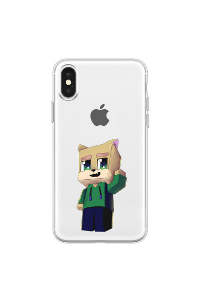 APPLE - iPhone X - Soft Clear Case - Clear Fox Player