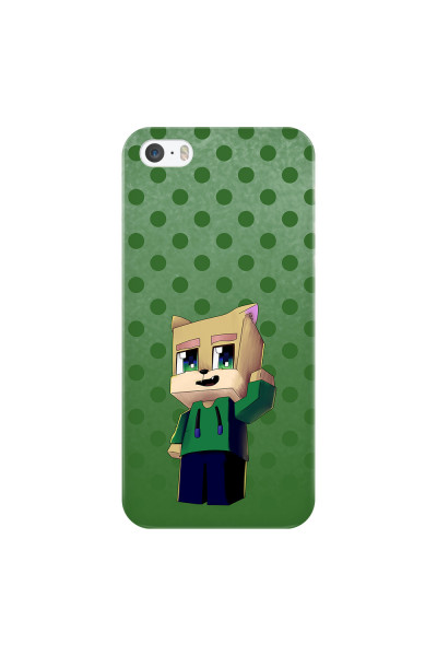 APPLE - iPhone 5S/SE - 3D Snap Case - Green Fox Player