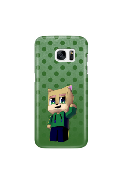 SAMSUNG - Galaxy S7 Edge - 3D Snap Case - Green Fox Player
