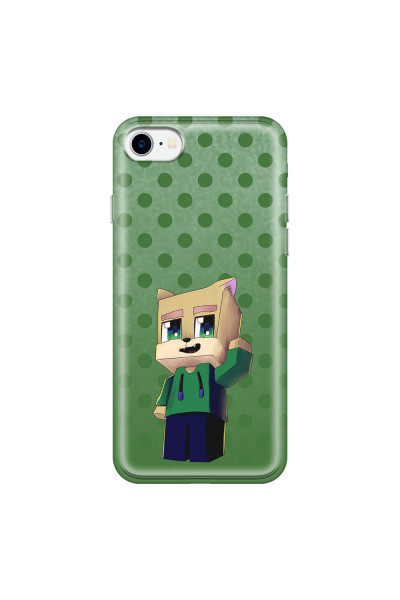 APPLE - iPhone 7 - Soft Clear Case - Green Fox Player