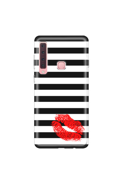 SAMSUNG - Galaxy A9 2018 - Soft Clear Case - B&W Lipstick
