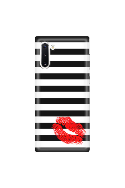 SAMSUNG - Galaxy Note 10 - Soft Clear Case - B&W Lipstick