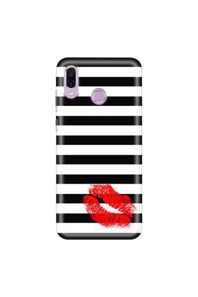 HONOR - Honor Play - Soft Clear Case - B&W Lipstick