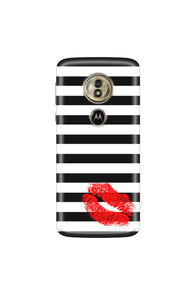 MOTOROLA by LENOVO - Moto G6 Play - Soft Clear Case - B&W Lipstick