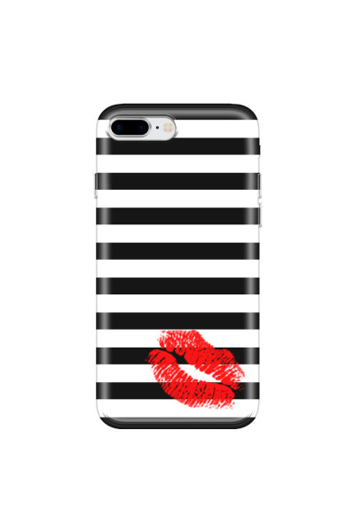 APPLE - iPhone 8 Plus - Soft Clear Case - B&W Lipstick