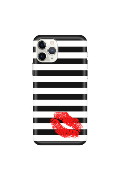 APPLE - iPhone 11 Pro Max - Soft Clear Case - B&W Lipstick