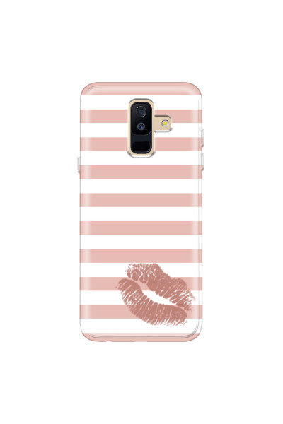 SAMSUNG - Galaxy A6 Plus 2018 - Soft Clear Case - Pink Lipstick