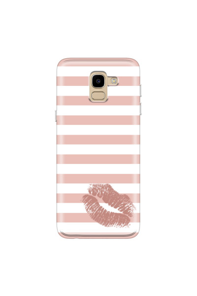 SAMSUNG - Galaxy J6 2018 - Soft Clear Case - Pink Lipstick