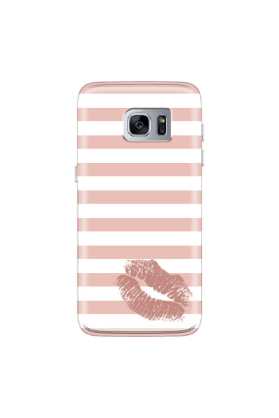SAMSUNG - Galaxy S7 Edge - Soft Clear Case - Pink Lipstick