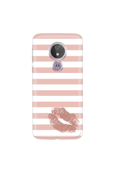 MOTOROLA by LENOVO - Moto G7 Power - Soft Clear Case - Pink Lipstick