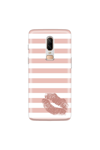 ONEPLUS - OnePlus 6 - Soft Clear Case - Pink Lipstick