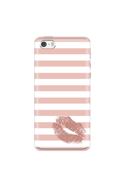 APPLE - iPhone 5S/SE - Soft Clear Case - Pink Lipstick