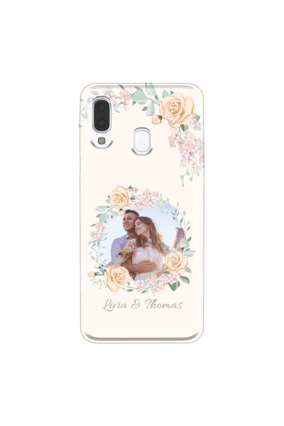 SAMSUNG - Galaxy A40 - Soft Clear Case - Frame Of Roses