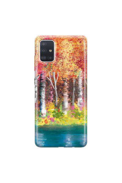 SAMSUNG - Galaxy A51 - Soft Clear Case - Calm Birch Trees