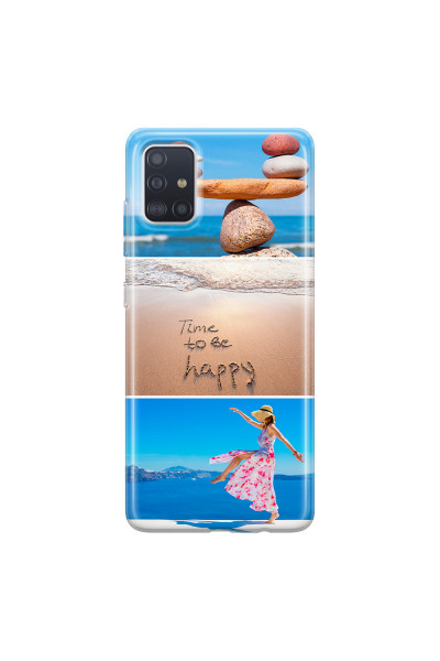 SAMSUNG - Galaxy A51 - Soft Clear Case - Collage of 3