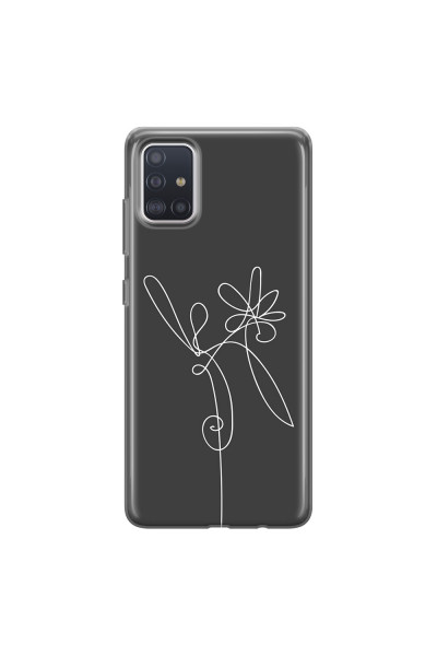 SAMSUNG - Galaxy A51 - Soft Clear Case - Flower In The Dark