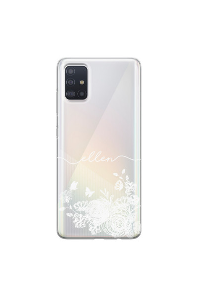 SAMSUNG - Galaxy A51 - Soft Clear Case - Handwritten White Lace