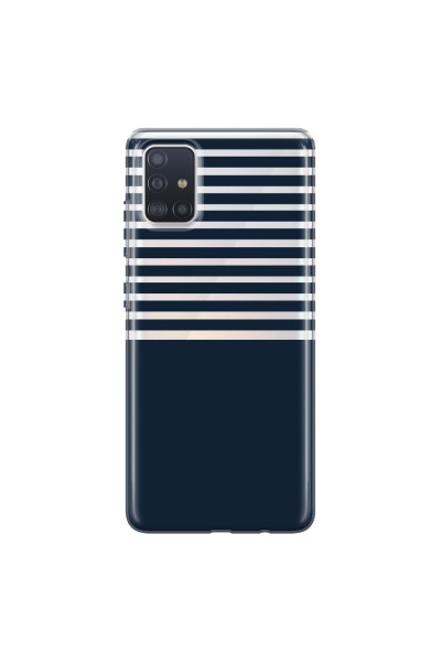 SAMSUNG - Galaxy A51 - Soft Clear Case - Life in Blue Stripes