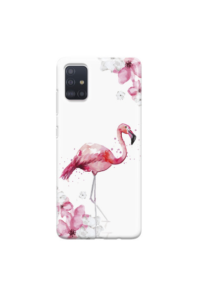 SAMSUNG - Galaxy A71 - Soft Clear Case - Pink Tropes