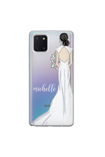 SAMSUNG - Galaxy Note 10 Lite - Soft Clear Case - Bride To Be Blackhair