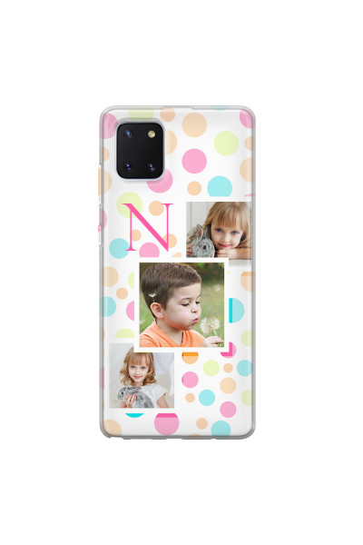 SAMSUNG - Galaxy Note 10 Lite - Soft Clear Case - Cute Dots Initial