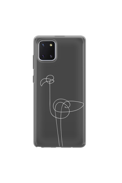 SAMSUNG - Galaxy Note 10 Lite - Soft Clear Case - Flamingo Drawing