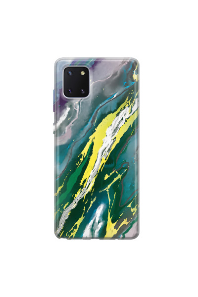 SAMSUNG - Galaxy Note 10 Lite - Soft Clear Case - Marble Rainforest Green
