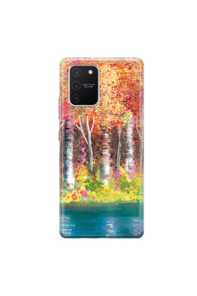 SAMSUNG - Galaxy S10 Lite - Soft Clear Case - Calm Birch Trees