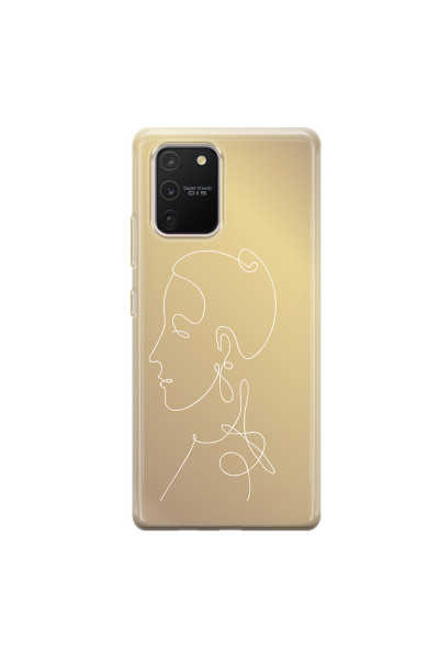 SAMSUNG - Galaxy S10 Lite - Soft Clear Case - Golden Lady