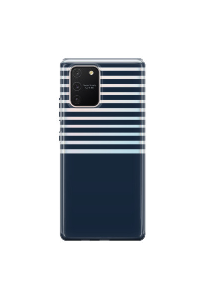 SAMSUNG - Galaxy S10 Lite - Soft Clear Case - Life in Blue Stripes