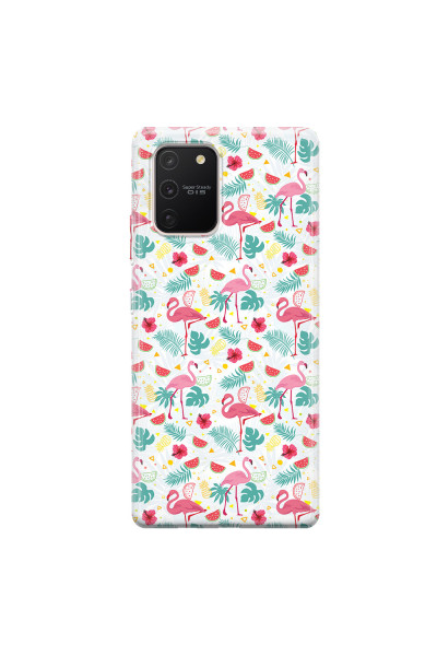 SAMSUNG - Galaxy S10 Lite - Soft Clear Case - Tropical Flamingo II