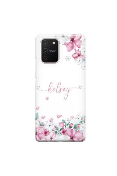 SAMSUNG - Galaxy S10 Lite - Soft Clear Case - Watercolor Flowers Handwritten