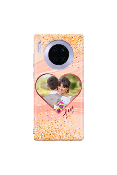 HUAWEI - Mate 30 Pro - Soft Clear Case - Glitter Love Heart Photo