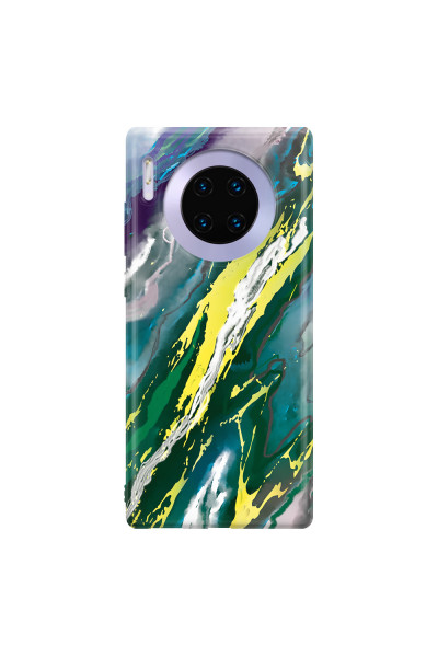 HUAWEI - Mate 30 Pro - Soft Clear Case - Marble Rainforest Green