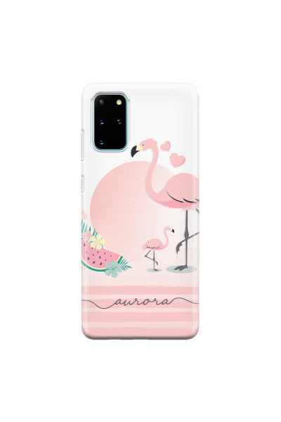 SAMSUNG - Galaxy S20 Plus - Soft Clear Case - Flamingo Vibes Handwritten