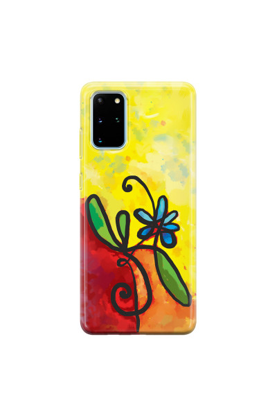 SAMSUNG - Galaxy S20 Plus - Soft Clear Case - Flower in Picasso Style