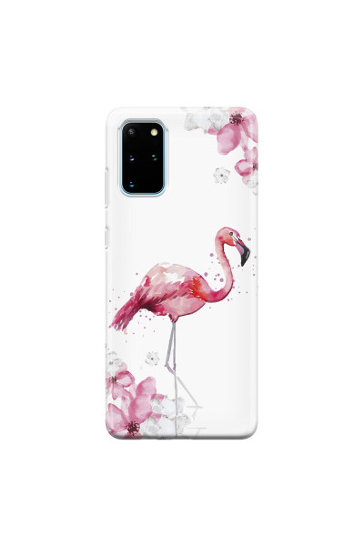 SAMSUNG - Galaxy S20 Plus - Soft Clear Case - Pink Tropes